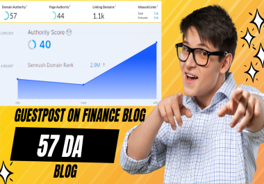 I will Post Your Guestpost on Da 57 Finance Blog