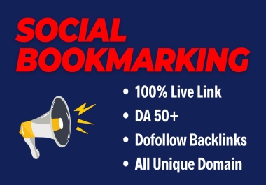 I Will 100 High Quality Social Bookmarking Backlinks for SEO-DA50+