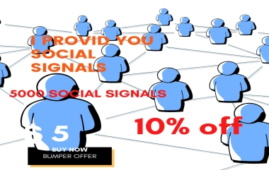special offer 36000 hot social signals backlink from top 5 site