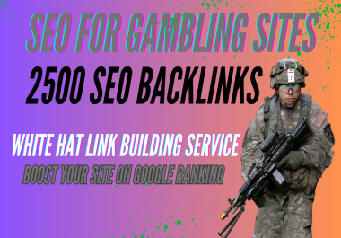 White hat link building service offering 2500 manually built SEO backlinks