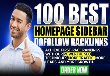 100 High-Quality DA/DR 50+ Homepage Sidebar Links - Boost Your SEO