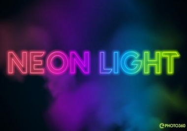 I wil create neon light animation and neon light logo