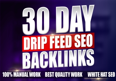 Drip Feed Rank 1st Your Website With White Hat SEO Backlinks Service For 30 days