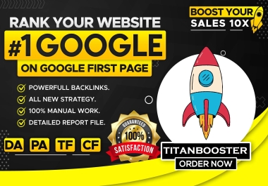 Rank your website on Google 1st Page SEO Link Building for 7 Keywords 