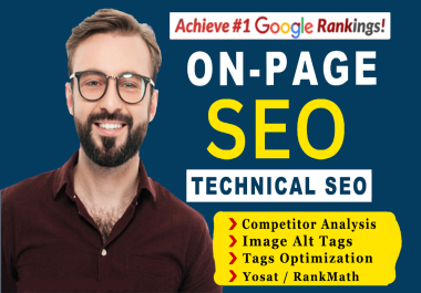 I will do premium on page optimization and technical SEO 