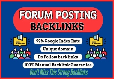 Boost Your Website's SEO with 20 High-Quality Forum Posting Backlinks