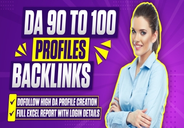 Get 100 Powerful Dofollow Profile DA50+ Backlinks to SEO Rankings