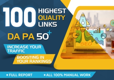 100 High Authority Mix SEO Backlinks Link Building For Boost Your Website Ranking