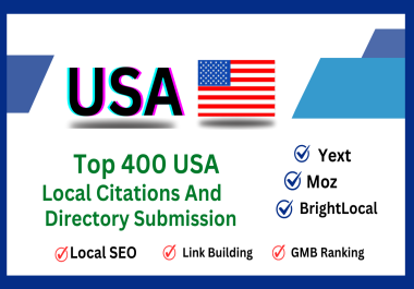 High-Quality 400 USA Local Citations for USA Businesses