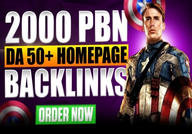 2000 PBN Backlinks With Low Spam and High Metrics For Homepages