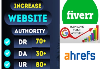 We will increase domain authority increase moz da30 url80 and tf30