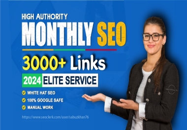 High Authority Monthly White Hat Do follow SEO backlinks Service For Google Top Ranking