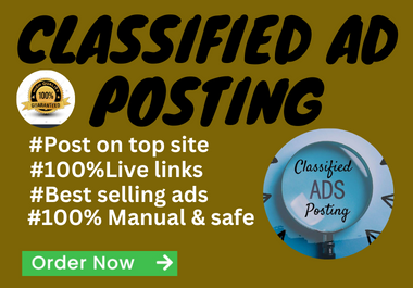 I will do 25 ads post top ads posting site