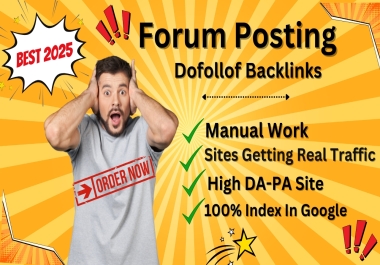 Provide 50 Forum posting Dofollow Backlinks For your Website Ranking