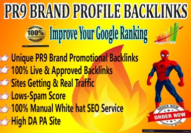 Update 100+ Pr9 Brand Promotional DA90+ Safe Permanent Backlinks for Website Rank