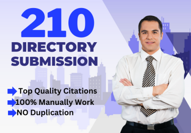 Approve 210 directory backlinks with dofollow seo links building local citations