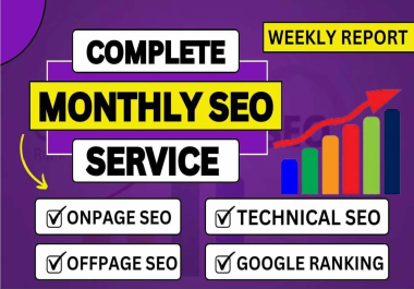 30 Days Monthly On Page and Off Page Technical SEO Services