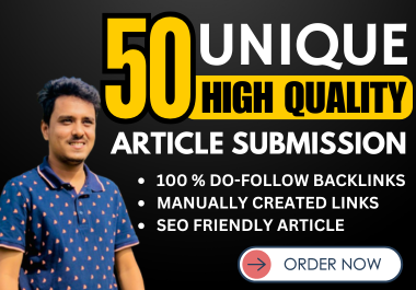 write and publish Article Submission Backlinks on high quality site's