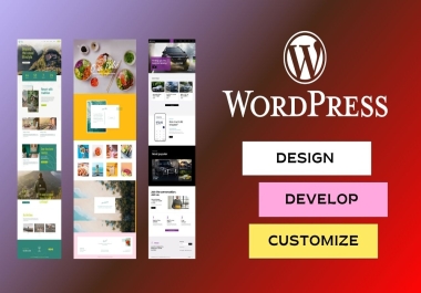 I Can Design,  Develop Wordpress Website,  Fully Responsive Website