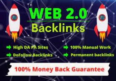 increase ranked your website with 500 web2.0 high quality DA 50-80+ backlinks