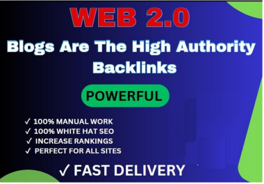 Get 10 web 2.0 High Authority Backlinks 