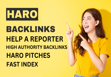 I will do 1 HARO Backlink and outreach quality pitches for google top ranking