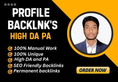 I will create 200 high quality profile creation backlink's