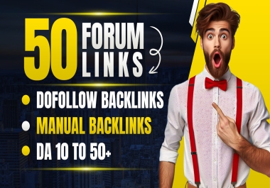 50 forum posting HQ dofollow forum backlinks,  forum linkbuilding