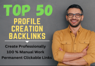 Da manual made top 300 SEO friendly profile backlinks in 24 hours