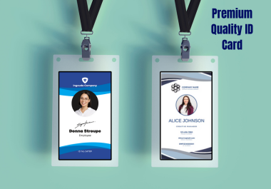 I will design modern id card design in a short time