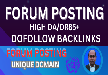 I will provide Forum posting for google top ranking 