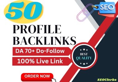 I will do 50 profile backlinks with SEO high-quality service.