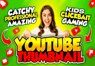 I will design catchy youtube thumbnail within 3 hours