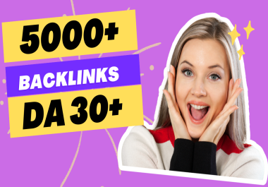 Get 5000+ High quality dofollow mix Backlinks seo power