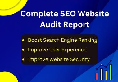 I will provide a complete SEO website audit report and competitor website analysis