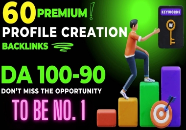 I Will Create 60 Premium Do-follow Profile Creation Backlinks for Your Website