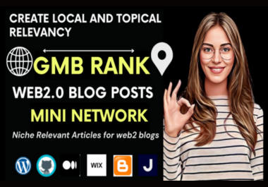 Local Topical Relevancy -Web 2.0 Mini Blog Network for Local SEO Backlinks