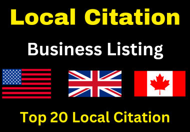 Get 20 UK,Canada,Germany Local Citations for Your Business 