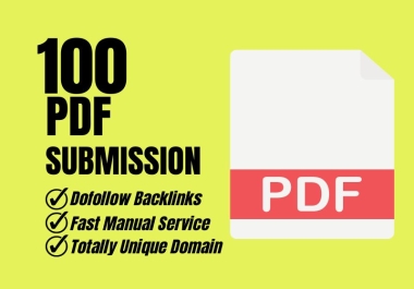 I will Submit 100 High Quality Pdf Submission manual Backlinks