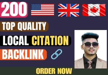 I will complete 200 local citations Backlink 