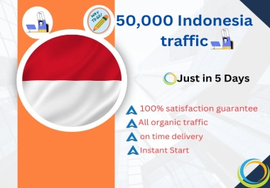 50000 Traffic from Indonesia to your website or any link