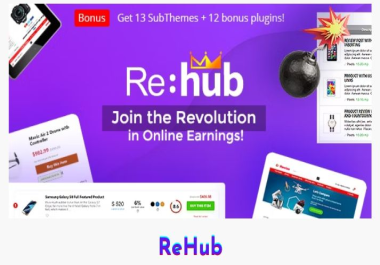 REHub Multi Vendor Marketplace Wordpress Affiliate Theme & Plugins Latest Version