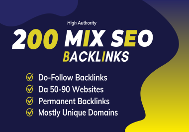 I'll Make 200 Mix Seo Backlinks With High DA Dofollow Backlinks 