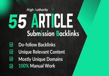 i'll Make 55 Articles On Da 90+ Do-follow Backlinks