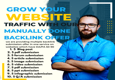 In just 30 days increase website Traffic rapidly with our multiple backlinks Offer