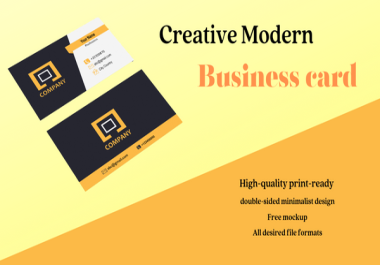 I can design professional,  modern,  minimalist business card using canva templates
