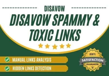 I will Disavow Bad Backlinks,  Remove Toxic Backlinks from Bad Spammy Sites