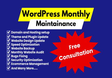 I will do maintenance and tech support for your WordPress website