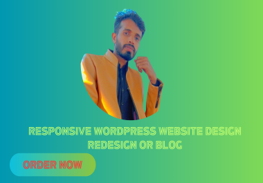 I will build responsive WordPress website design, redesign or blog