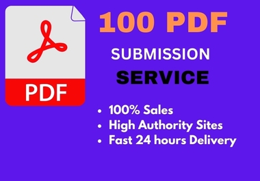 100 PDF Submission backlinks provide with high DA,PA sites backlinks